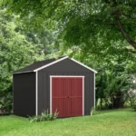 10x10 Storage Shed Installed Rookwood Wooden Shed with Grey Shingles, 100 sq. ft