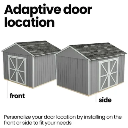 10x12 shed featuring an adaptive door, emphasizing accessibility and user-friendly design for all individuals