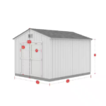 Storage Shed 10x12 - Tahoe Series Installed Shed with 7 ft. Sidewall