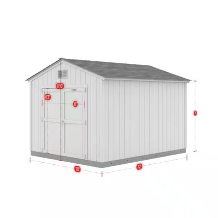 Storage Shed 10x12 - Tahoe Series Installed Shed with 7 ft. Sidewall