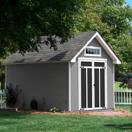 8x12 Garden Shed | Tribeca DIY Backyard Wood Storage Shed with Smartside & Transom Window, 96 sq. ft.