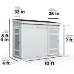 10x4 Shed - Cambria DIY Shed Kit, Outdoor Utility Shed (40 sq. ft.)