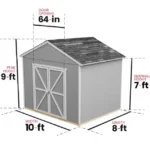 Do-it Yourself Rookwood 10 ft. x 8 ft. Backyard Wood Storage with Smartside and Floor system Included (80 sq. ft.)