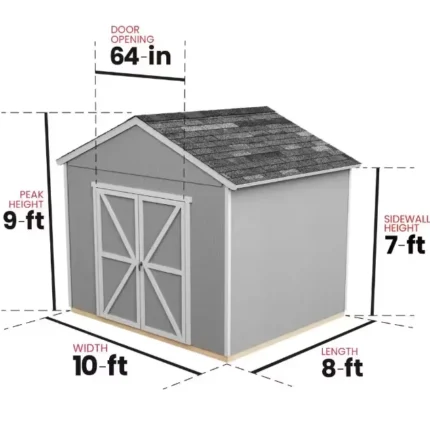 Do-it Yourself Rookwood 10 ft. x 8 ft. Backyard Wood Storage with Smartside and Floor system Included (80 sq. ft.)